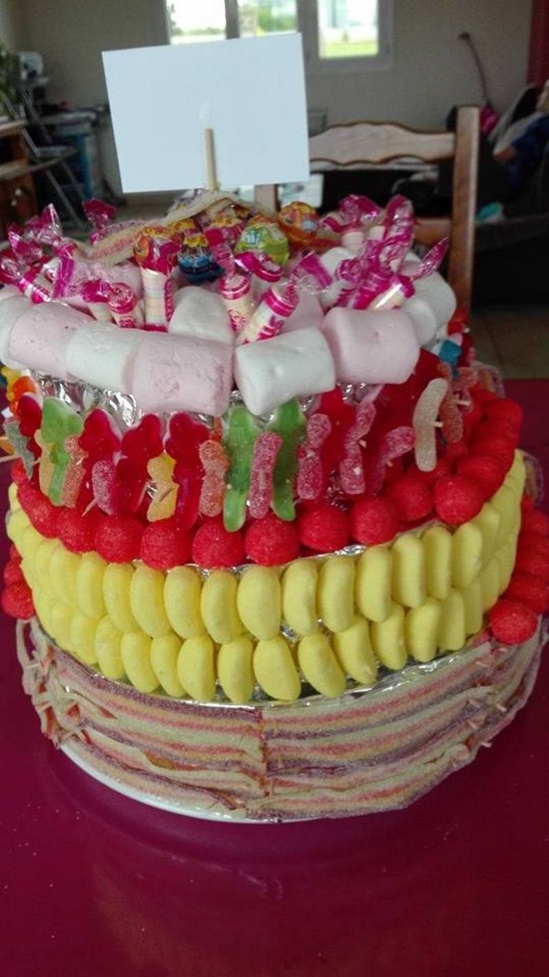 Idée de gâteau aux bonbons pour un anniversaire - Recette par Sarah